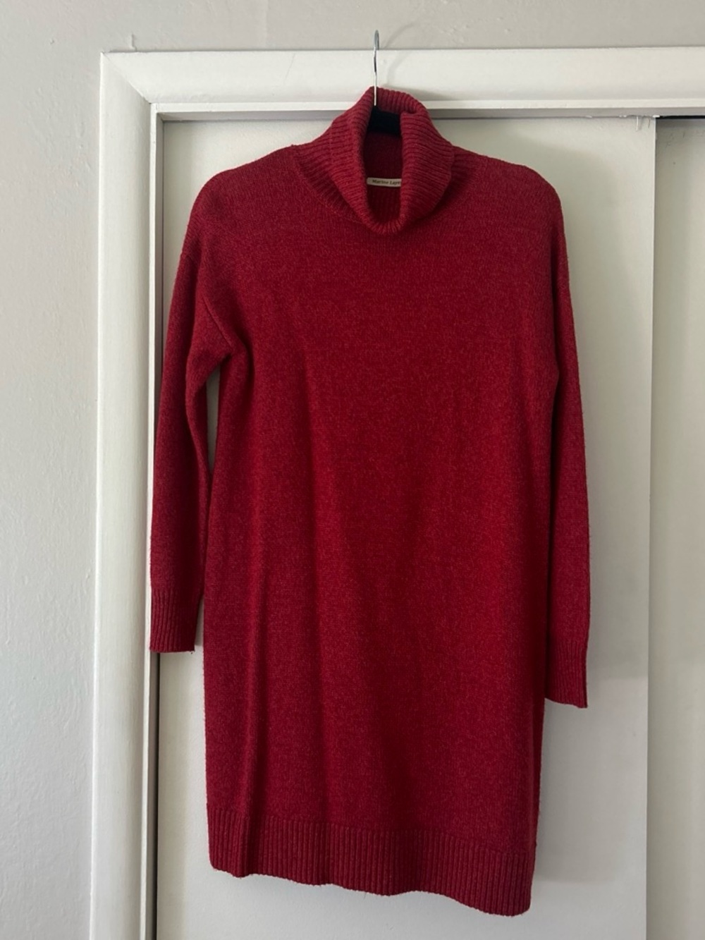 Marine Layer Red Turtleneck Sweater Dress